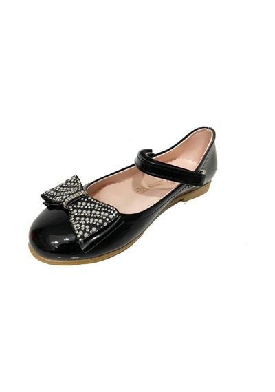 İremsu 9101-24 Rugan Deri Fashion Kız Çocuk Babet 31-36 Siyah