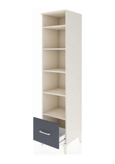 Hyperion Dolap 5 Raflı Tek Çekmeceli 44x44x195 Aytaşı-antrasit Aytaşı
