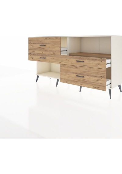 Hyperion Konsol Tek Raflı 4 Çekmeceli 176x44x99 Aytaşı-çam Aytaşı-çam