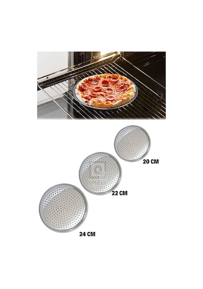 Qniay Pratik Lüx Paslanmaz Çelik 3 Lü Pizza Pişirme Altlığı