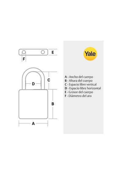 Yale Y220b/51/118/1-51mm Pvc Kaplamalı Marin Asma Kilit - Yüksek Koruma - Çift Kilitleme - Sertleştirilmiş Çelik H
