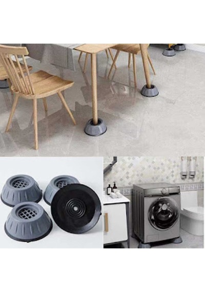 4'lü Çamaşır Makinesi Vb. Makineler Için Titreşim Engelleyici Stoper 10cm X 4cm Gri Diğer