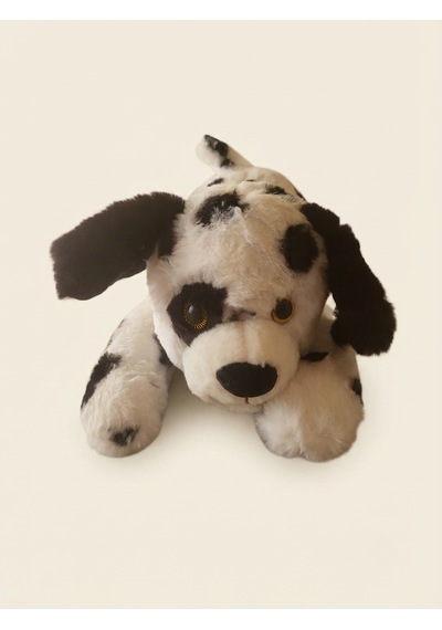 Peluş Yatan Dalmaçyalı Köpek-50 Cm Siyah-beyaz