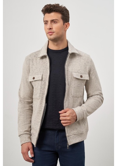 İmza Bej Örme Bebe Yaka Kendinden Desenli Yırtmaçsız Astarsız Slim Fit Classic Mont 1007245156 Bej İmza Bej Örme Bebe Yaka Kendinden Desenli Yırtmaçsız Astarsız Slim Fit Classic Mont 1007245156 Bej