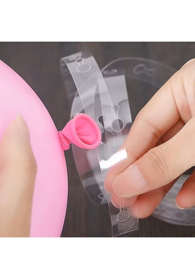 21 Adet 5 Metre Pratik Balon Şeriti Yapma Apartı Balon Zinciri Yapma Aparatı Şerit Balon Aparatı Şeffaf