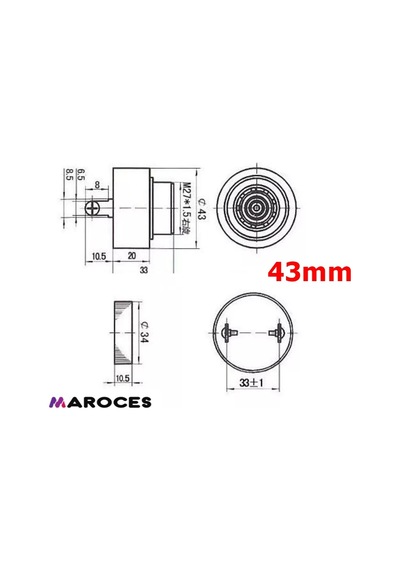 Ic-221G Buzzer 43Mm 220V Ac