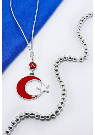 Çerçeveli Nazar Boncuklu Ay Yıldız Araba Dikiz Ayna Süsü, Yeni Ar