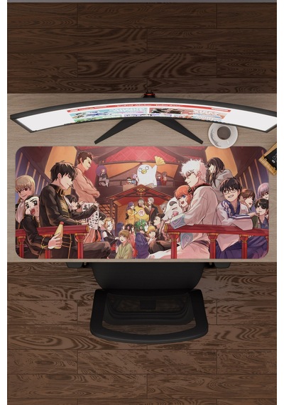 Gintama Anime V1 - 90x40 Xxl Gaming Kauçuk Kaymaz Taban Mouse Pad Fare Altlığı