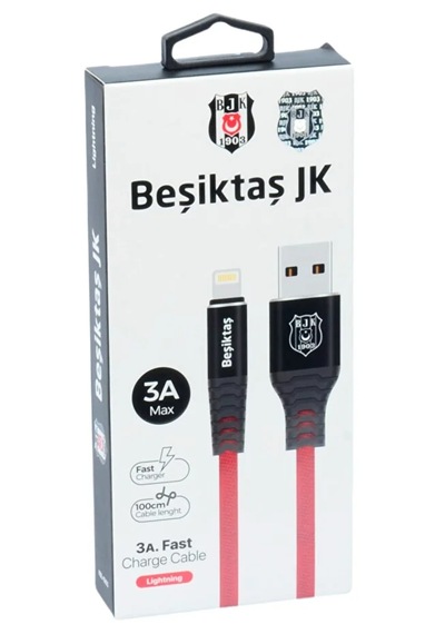 Beşiktaş Lisanslı Apple Uyumlu iPhone Şarj Kablosu Ve Şarj  Adaptörü