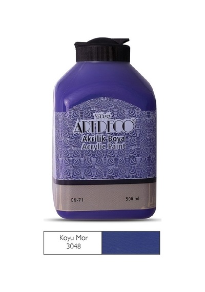 Artdeco Akrilik Ahşap Boyası 500 Ml 3048 Koyu Mor Çok Renkli