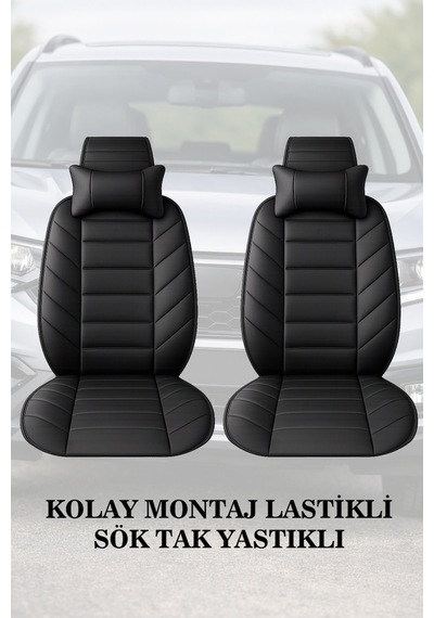 Citron Berlingo 1999 Uyumlu Siyah Renk Premium Lüks 2 Adet Minder Ve Yastık