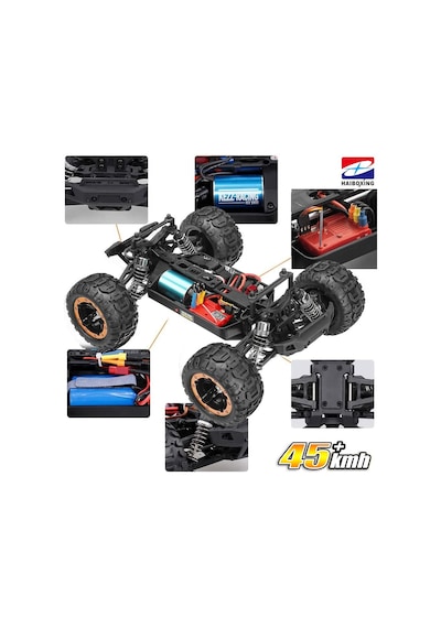Haıboxıng 1/16th Scale 4wd Brushless Truck Uzaktan Kumandalı Araba Rtr Sarı + 1000 Mah 7.4v 2s 30c Lipo Batarya