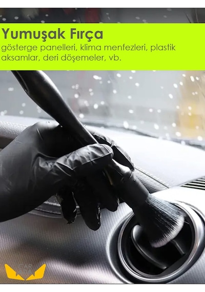 Profesyonel Oto Detaylı Temizlik Fırçası Seti 4 Adet Premium Seri