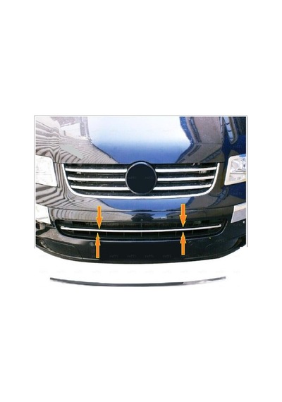 Ebal Otomotiv VW T5 MULTİVAN Krom Ön Tampon Çıtası 2003-2010 P. Çelik