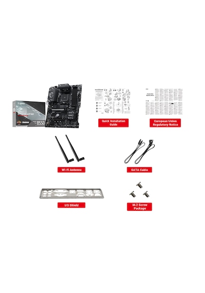 Msı Mb B550 Gamıng Wıfı6e Am4 Ddr4 4800 Oc Hdmı Dp 2x M.2 Usb 10gbps 1g Lan Wıfı6e Atx
