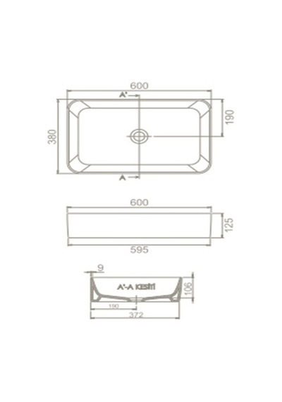60x38 Cm Turkuaz Seramik Lavabo, Şık Ve Kullanışlı 508 Yeşil