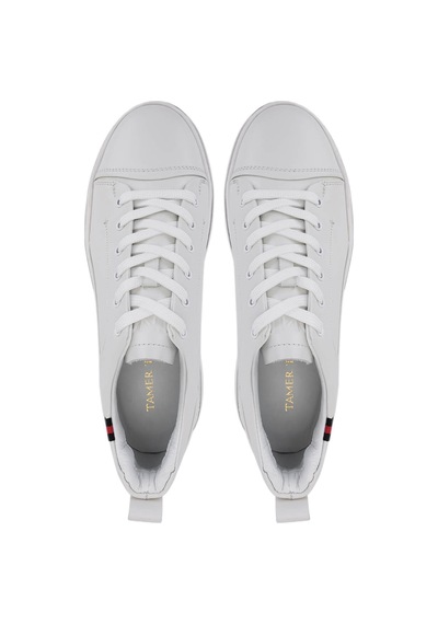 Tamer Tanca Erkek Hakiki Deri Beyaz Sneakers & Spor Ayakkabı 381 21624 Erk Ayk Y25 Beyaz Dr/met Beyaz