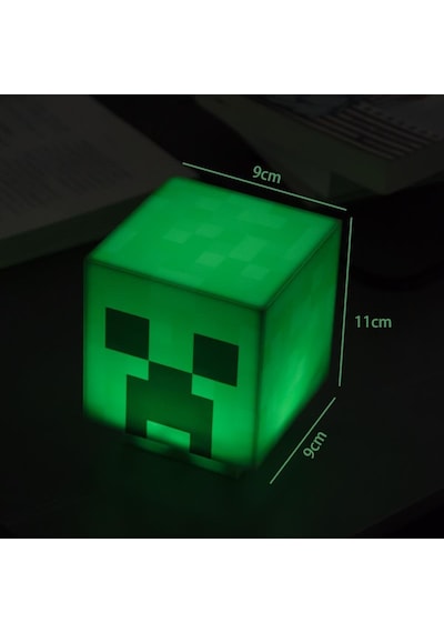 Minecraft Creeper Taşınabilir Şarjlı Pilli Müzikli Gece Lambası Yeşil