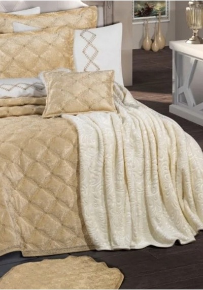 Goldroom Asalet 12 Parça Secaddeli Çeyiz Seti. Vizon