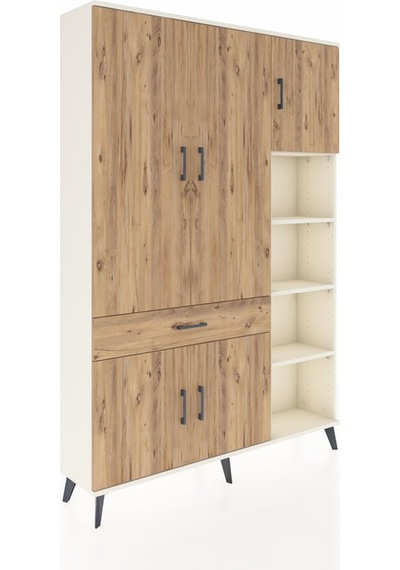 Arges Dolap 10 Raflı Tek Çekmeceli 5 Kapaklı 132x30x195 Aytaşı-çam/çam Atlas Çam/atlas Çam Arges Dolap 10 Raflı Tek Çekmeceli 5 Kapaklı 132x30x195 Aytaşı-çam/çam Atlas Çam/atlas Çam