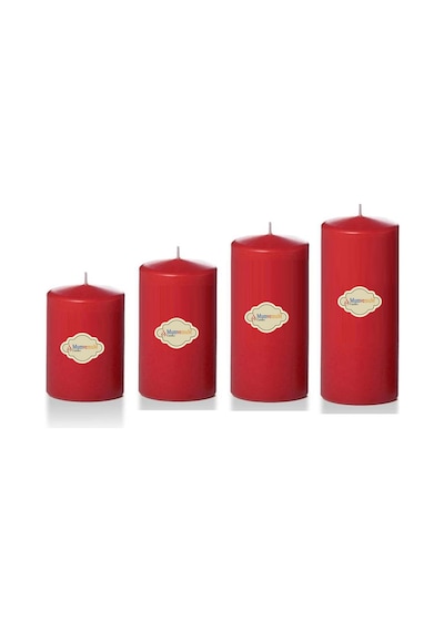 4 Lü Set Mum Kırmızı Çap :5 cm