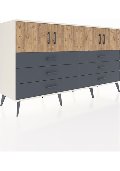 Hyperion Konsol 2 Raflı 6 Çekmeceli 4 Kapaklı 176x44x99 Aytaşı-çam/antrasit Aytası/atlas Çam - Aytası Hyperion Konsol 2 Raflı 6 Çekmeceli 4 Kapaklı 176x44x99 Aytaşı-çam/antrasit Aytası/atlas Çam - Aytası