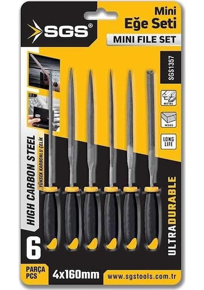 Sgs 6 Parça Mini Eğe Seti 4x160 Mm