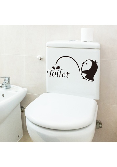 Dıy Çıkarılabilir Tuvalet Duvar Etiketi, Banyo İçin Yaratıcı Kendinden Yapışkan Dekorasyon, Tuvalet Duvar Dekoru Çok Renkli