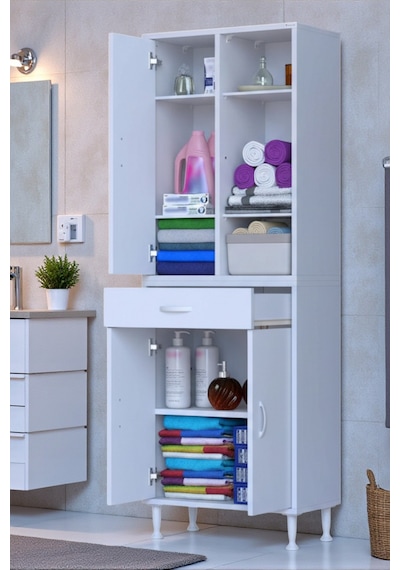 Eliusta Rivo 4 Raflı Banyo/mutfak Dolabı 60 Cm Beyaz Renkli Çok Amaçlı Dolap 60x173x32,5 Cm Ebatlarında Beyaz Eliusta Rivo 4 Raflı Banyo/mutfak Dolabı 60 Cm Beyaz Renkli Çok Amaçlı Dolap 60x173x32,5 Cm Ebatlarında Beyaz