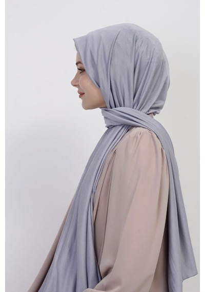 Manolyaşal İslamic Hijab Tesettür Penye Şal - 70 X 180 / Gri Gri