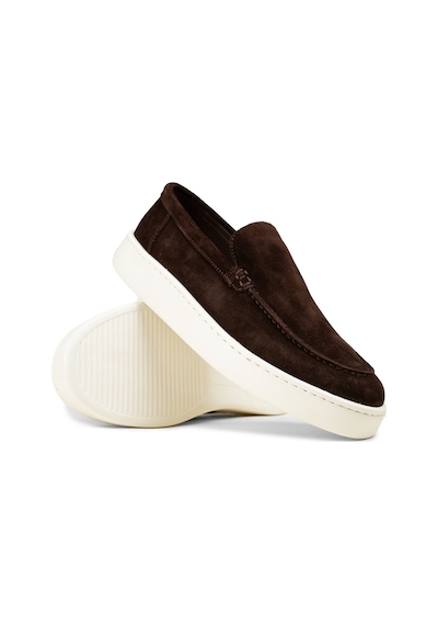 Deery Hakiki Süet Kahverengi Erkek Loafer Ayakkabı - 04405mkhve01