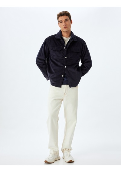 Koton Slim Fit Ceket Fitilli Kadife Gömlek Yaka Kapaklı Cep Detaylı Pamuklu Lacivert 5wam20118hw Lacivert Koton Slim Fit Ceket Fitilli Kadife Gömlek Yaka Kapaklı Cep Detaylı Pamuklu Lacivert 5wam20118hw Lacivert