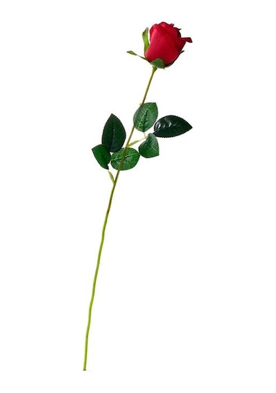 Yapay Çiçek Kırmızı Gül 12 Adet Tek Dal 50cm