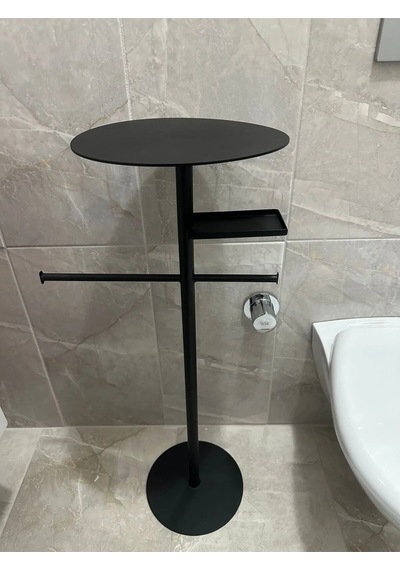 Lisa Plus Banyo Organizeri,tuvalet Kağıtlık, Havluluk Siyah Siyah