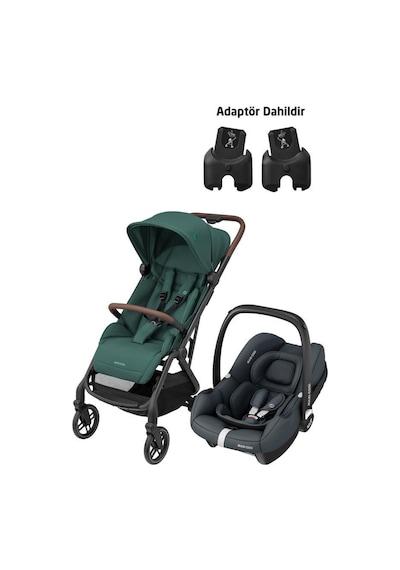 Maxi-Cosi Soho-Cabriofix I-Size Ana Kucaklı Ultra Kompakt  Seyahat Sistem Bebek Arabası Green-Graphite