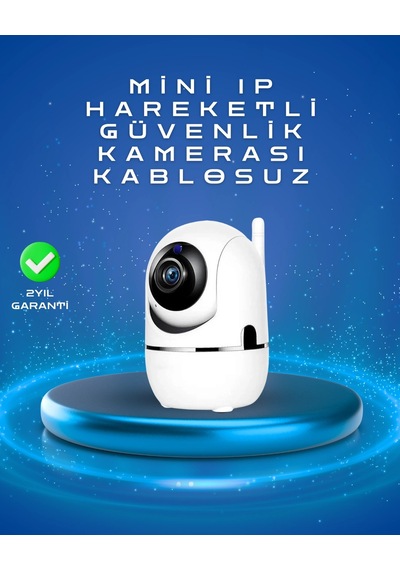Mey İthalat Full Hd 1080p Kablosuz Pan & Tilt Güvenlik Kamerası Hareket Takipli Ve İki Yönlü Sesli