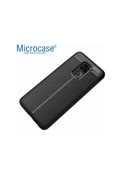 Xiaomi Redmi Note 9 Leather Tpu Silikon Kilif - Siyah + Cam (Seç) 435859809