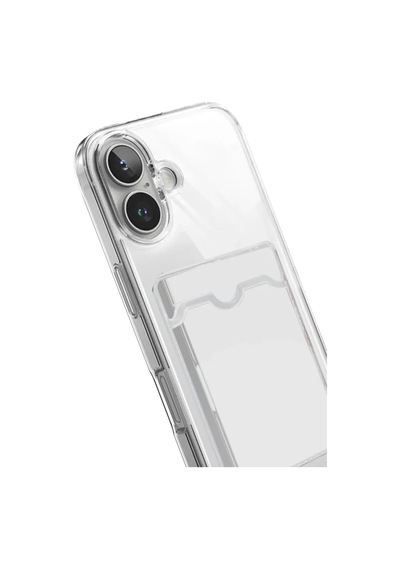 Apple Uyumlu iPhone 17 Uyumlu Kart Şeffaf Silikon - Şeffaf