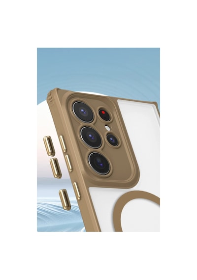 Samsung Galaxy S24 Ultra Kılıf Enka Magsafe Silikon Kılıf - Lacivert 0.2M-Çok Renkli