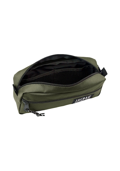Jacbag Dual Zıp-iki Fermuarlı Kalemkutu - Haki Haki