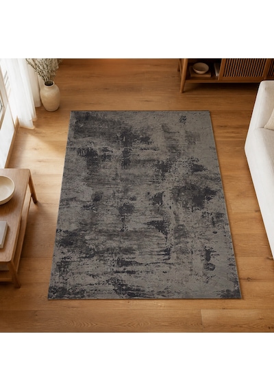 Kartela Halı Nivo Halı Kaymaz Taban Makinede Yıkanabilir Halı Antrasit - 60 X 90 Cm