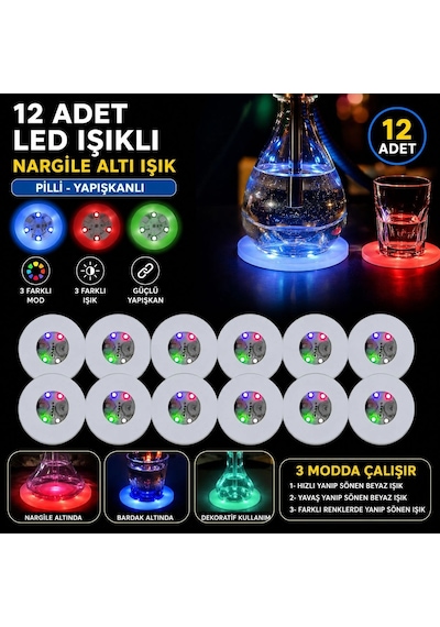 Rgb Led Altı Işık 12 Li Set