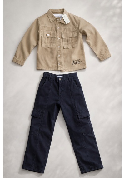 Uğur Bebe Mackays %100 Pamuk Bej Kanvas Ceket & Siyah Yandan Cepli Pantolon Sweatshirt Erkek Çocuk Takım Bej Siyah Bej Siyah Uğur Bebe Mackays %100 Pamuk Bej Kanvas Ceket & Siyah Yandan Cepli Pantolon Sweatshirt Erkek Çocuk Takım Bej Siyah Bej Siyah