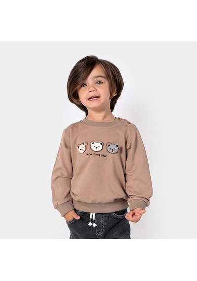 Overdo Kids Erkek Çocuk 1-4 Yaş Aplike Ayıcıklı Sweat - Agri Çok Renkli