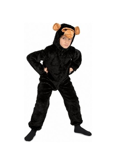 My Other Me 204359 Şempanze Çocuk Kostümü Kapüşonlu Peluş Tulum 3-4 Yaş