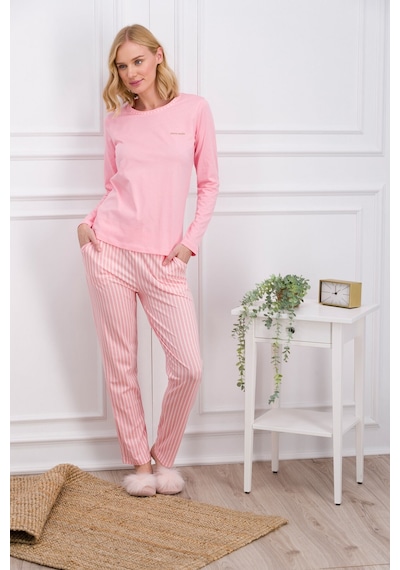 Pierre Cardin Pembe Çizgili Kadın Pijama Takımı