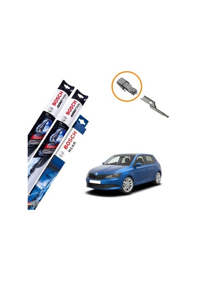 Skoda Fabia Muz Silecek Takımı Ön Arka Bosch Aerotwin 2015-2020 Skoda Fabia Muz Silecek Takımı Ön Arka Bosch Aerotwin 2015-2020
