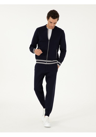 Cacharel Lacivert Regular Fit Triko Hırka