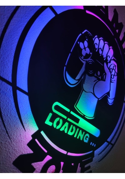 Gaming Zone Led Işıklı Dekoratif Tablo