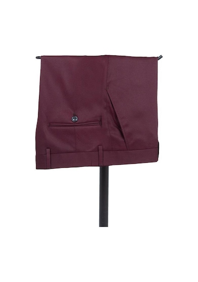 İmza Bordo Desenli Armürlü Mono Yaka Astarlı Yelekli 6 Drop Slim Fit Dar Kesim Smokin Damatlık 1001195219-Bordo İmza Bordo Desenli Armürlü Mono Yaka Astarlı Yelekli 6 Drop Slim Fit Dar Kesim Smokin Damatlık 1001195219-Bordo